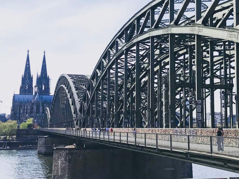 Hohenzollern Bridge with love locks